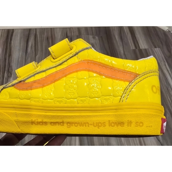 Limited Edition Vans Old Skool Haribo Goldbear Shoes Boys Size 1.5 Bright Yellow - Picture 11 of 16